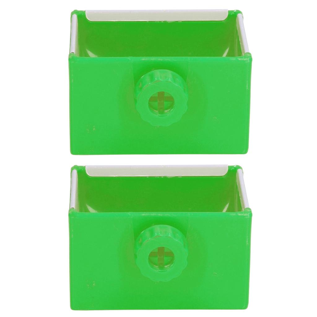 2 Τμχ Μπολ Σίτισης Κατοικιδίου Εύκολο να Βρεθεί Καθαρό Πλαστικό Υλικό Αποτρέπει το Δάγκωμα Τάπας Σίτισης Κατοικιδίου για Κλουβί Κατοικιδίου Χρήση Φαγητού Πράσινο