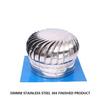 Stainless Steel Roof Ventilator Quiet Running No Power Round Replacement Waterproof Air Vent Ventilating Fan 400mm Type 2