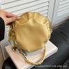 High-end Small Bag Women's 2025 Summer New Korean Version of the Western Pleated Hat Bag Fashionable Commuter Shoulder Crossbody Bag