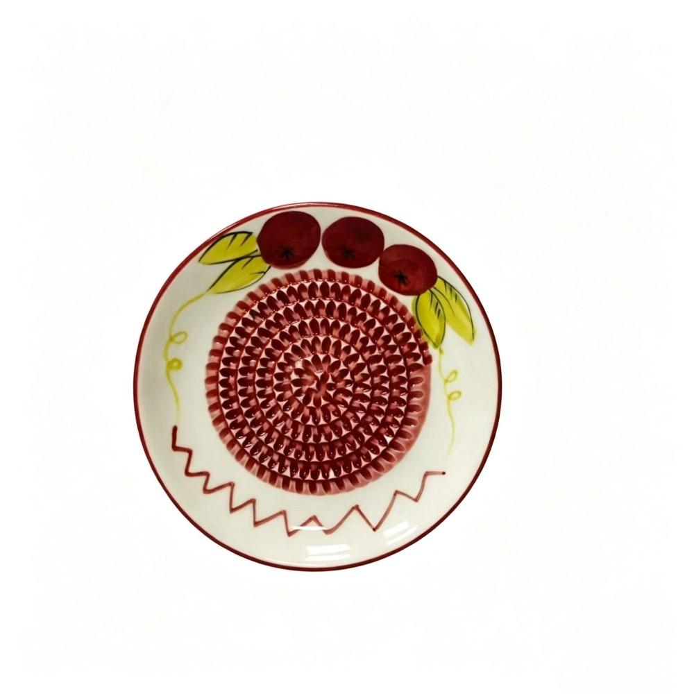 Easy Clean Ceramic Ginger Grater Round Plate Fruit Grinding Tool Tomato Grinder Dish  Fruit Puree