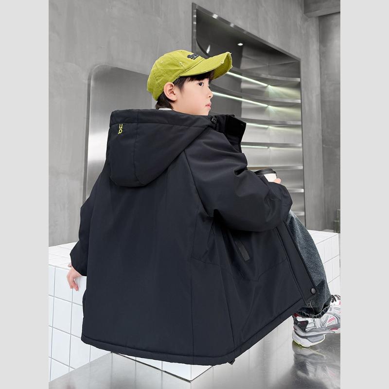 Boys' Plus Velvet Jacket, Winter Children's Jackets, Boys' Winter Thickened Warm Tops