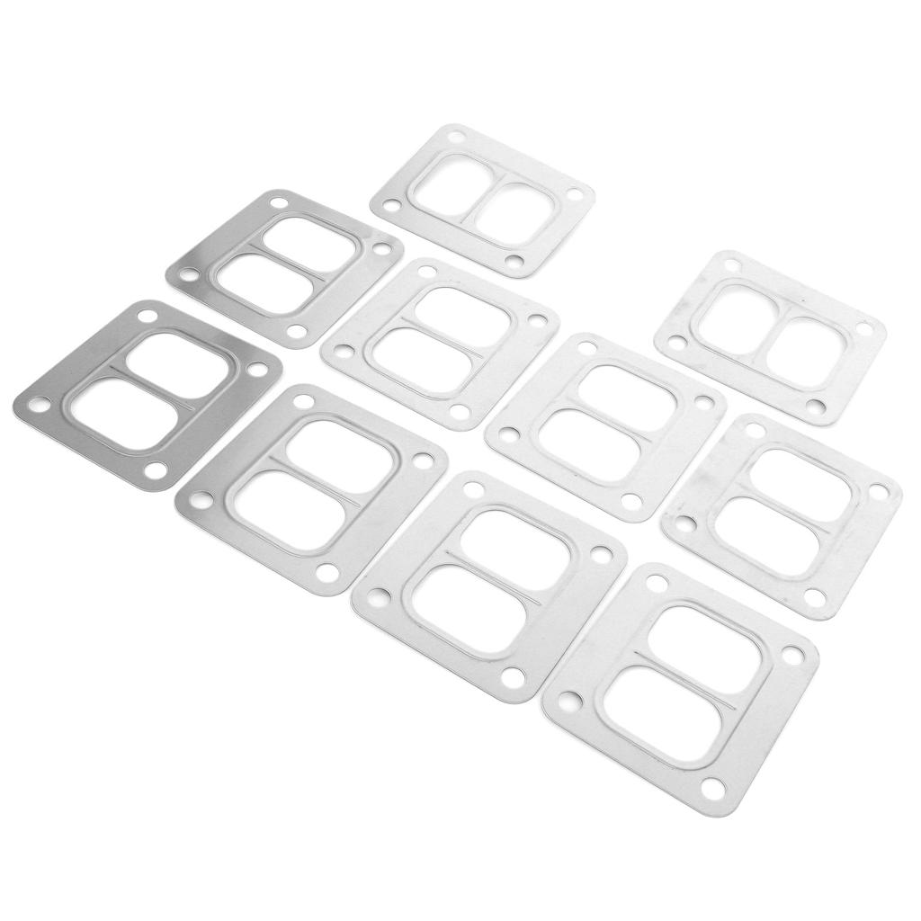 10pcs Turbo Gasket Stainless Steel Turbine Divided Inlet Parts Fit for Garrett T4 Flange