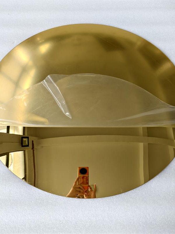 Gold Acrylic Convex Reflective Art & Decorative Mirror Gold Convex Mirror Diameter 12 CM Only Mirror