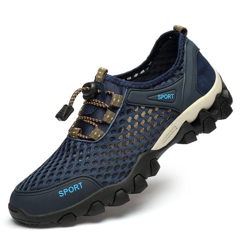 Mesh Breathable Wading Shoes New Summer Outdoor Hiking Shoes Hollow Creek Shoes Non-slip Shoes Men
