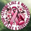 Strong Breast Cancer Awareness Metal Sign Pink Ribbon Boxing Glove Design Meaningful Wall Decor Home Bar Bedroom Man Cave