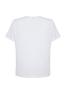 Women's Fashion Plus Size T-Shirt Crew Neck Short Orange Slit and Ruffle Detailed Boyfriend Knitted T-shirt