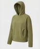 Finger Hole Waffle Hoodie Moss Green