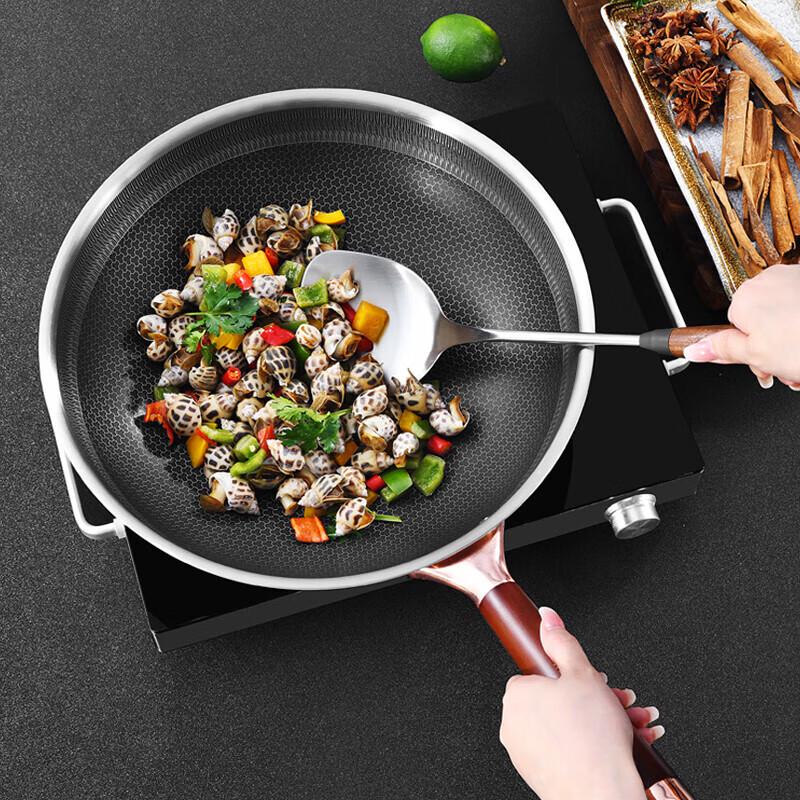 KBH 304 Stainless Steel 5-Piece Kitchen Utensil Set with Walnut Handles and Holder