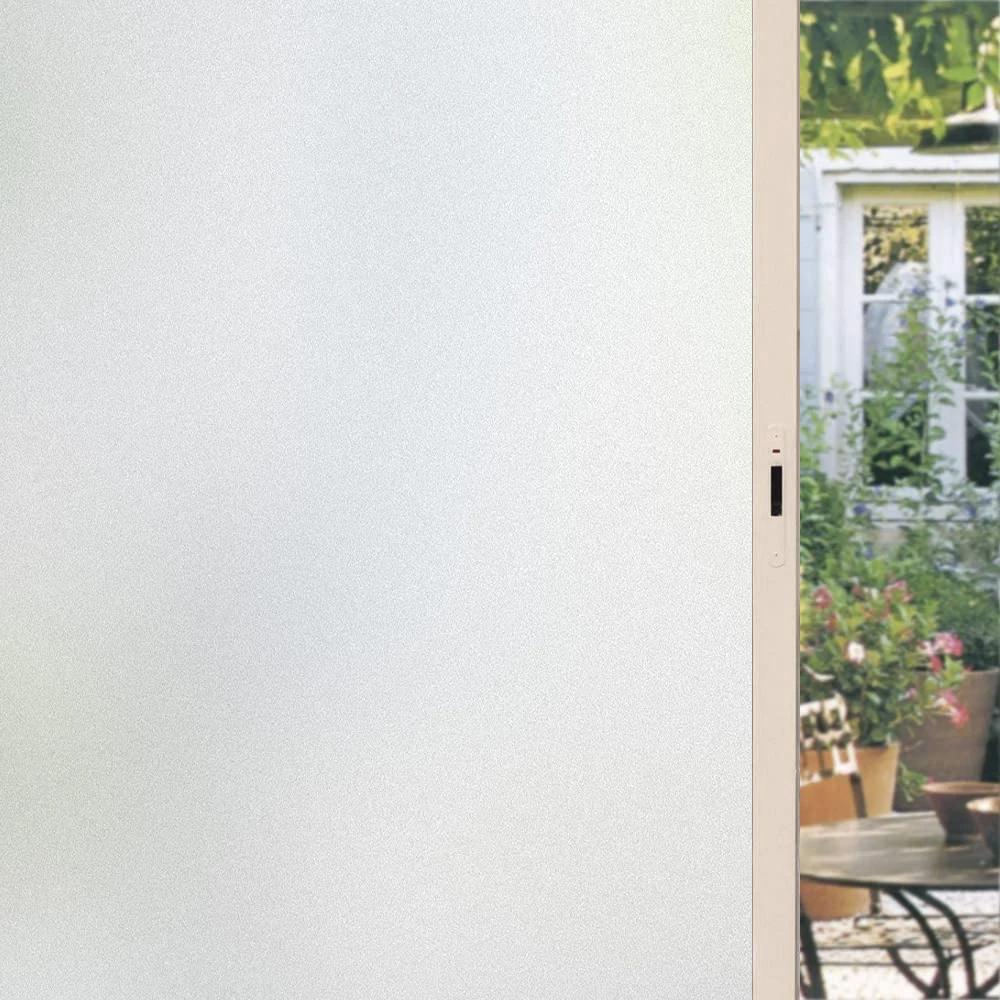 3D Frosted Decorative Window Film Privacy Static Cling Adhesive Stained Glass Film Matte Decals Uv Protection Window Decals