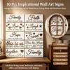 10Pcs Reusable Family Quote Stencils Pet Painting Templates For Wood Signs Wall Home Decor Diy Crafts