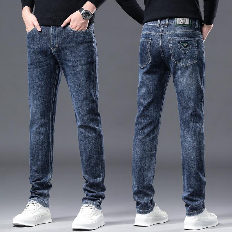 

Мужские узкие прямые эластичные джинсы высокого класса - мода весна/осень 31 (24 inches) 130 lbs