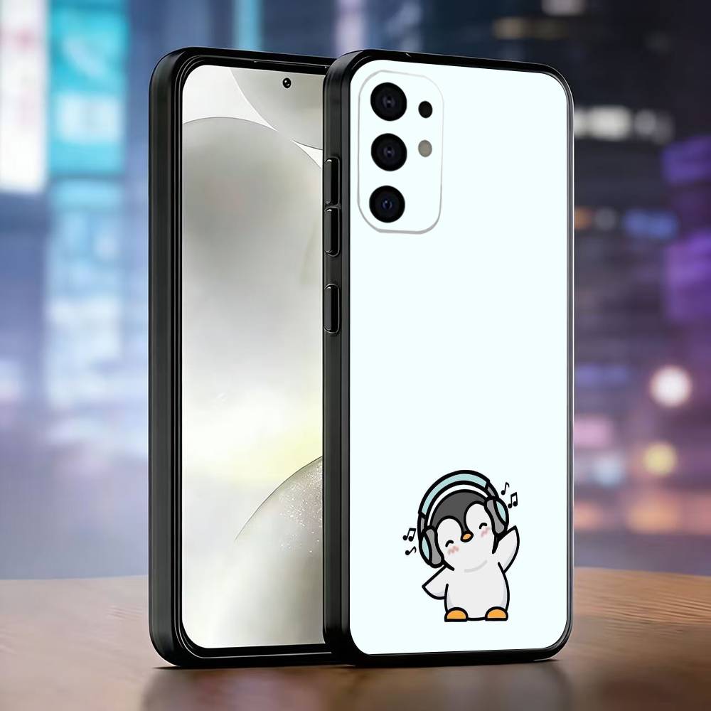 Pinguin Kawaii Niedlich Cartoon Handyhülle Für Samsung S25,S24,S21,S22,S23,S30,Ultra,S20,Plus,Fe,Weiche Silikon Schwarze Abdeckung