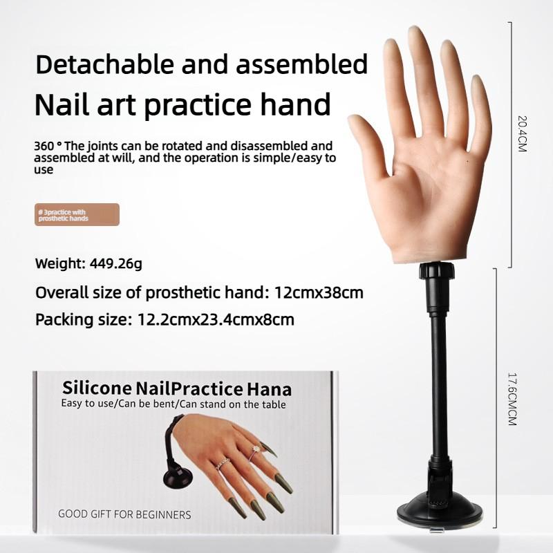 FlexibleNail Art Practice With Stand Flexible RealisticNail Art Training Tool Can Insert False NailsJewelry Display Custom Brand