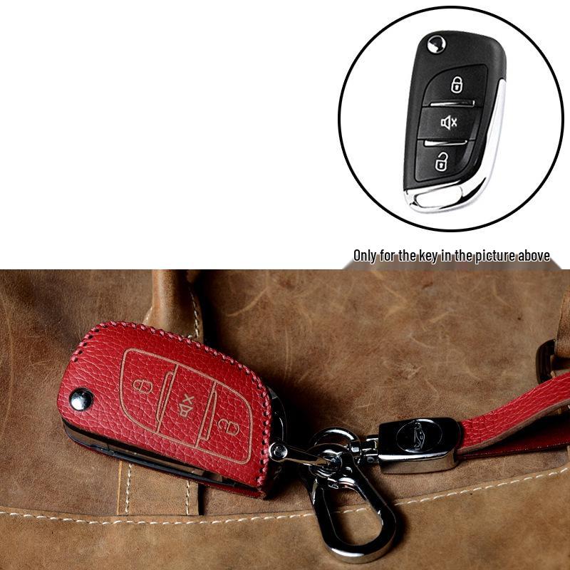Wuling Hongguang, Zhiguang, Rongguang V Mini Top-Grain Cowhide Key Bag Buckle