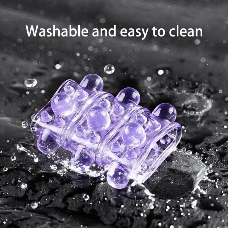 Silicone Cock Ring Fancy Condom Reusable Penis Rings Penis Sleeve Delay Ejaculation Sexual Pleasure Enhance with Pellets Sex Toy