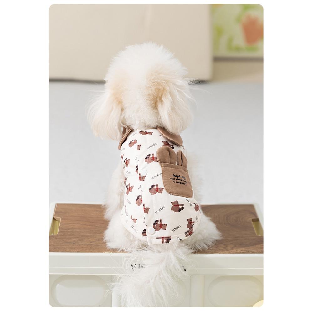 Spring and Summer New Teddy Bigbear Two Feet Full of Bear Vest Thin Breathable Cat Pet Dog Dog Clothes