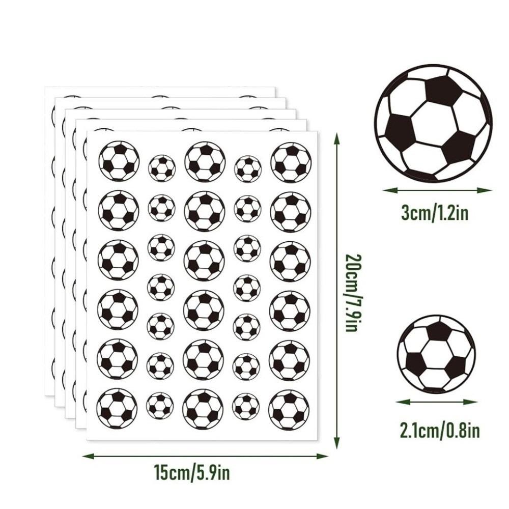 Festival Football Stickers Paper Sports Ball Sealing Label Toy Soccer Stickers Birthday Gift 5 Sheets