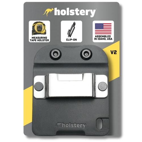 

Holstery TapeMaster V2 | Clip-on Tape Holder - Discreet Measuring Tape Holster for Belts, Tool Bags, Pockets, and Pants