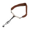 Saxophone Neck Strap for Alto Tenor Sax Breathable Adjustable Instrument Accessories with Metal Hook Coffee
