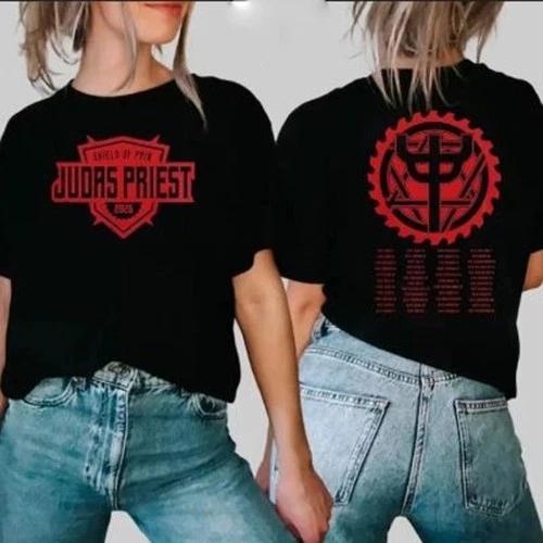 

Judas Priest Shield of Pain Tour 2026 Shield Wings 2 Sided T-Shirt2 High-end Luxury Is for Both Men and Women Top Y2k 4XL