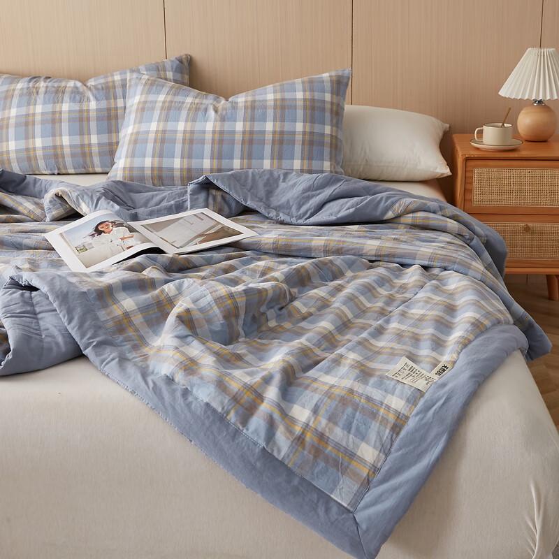 Qixiai Sommerdecke aus gewaschener Baumwolle