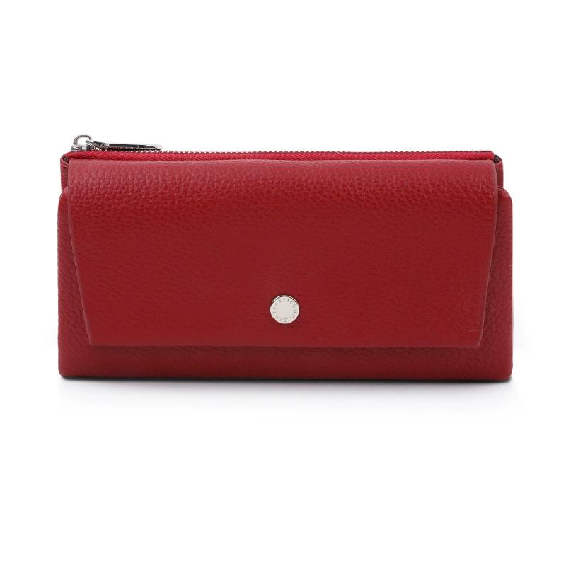 Конверт Женский Кошелек Качественная Кожа Клатч Зажим для Денег Большая Вместимость Держатель для Карт Женская Сумка для Хранения Наличных и Банковских Карт вино красного 1300₽