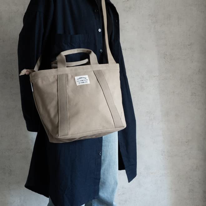 DUCK CANVAS TOTE M SIZE Duck Canvas Tote Bag Shoulder Bag Handbag Bag [Sea] Men's Women's Sand(20)