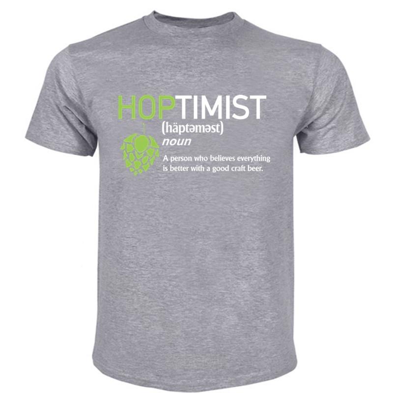 Hoptimist Definition Black T-Shirt for Brewer and Craft Beer Lover New Popular Famous Brand Casual O Neck T Shirt drop shipping