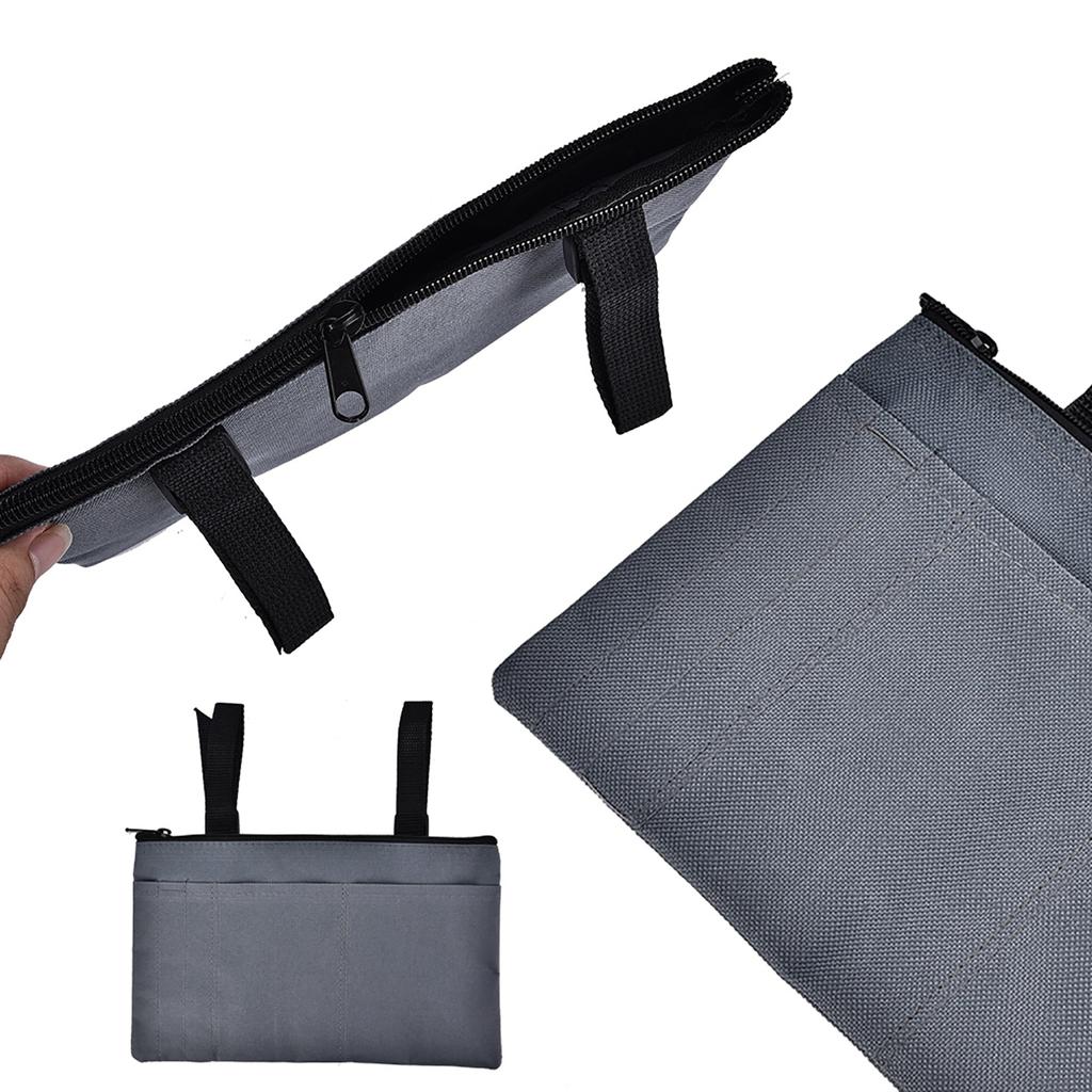 Waterproof Mobility Scooter Armrest Bag Wheelchair Shopping Travel Storage Bag Black