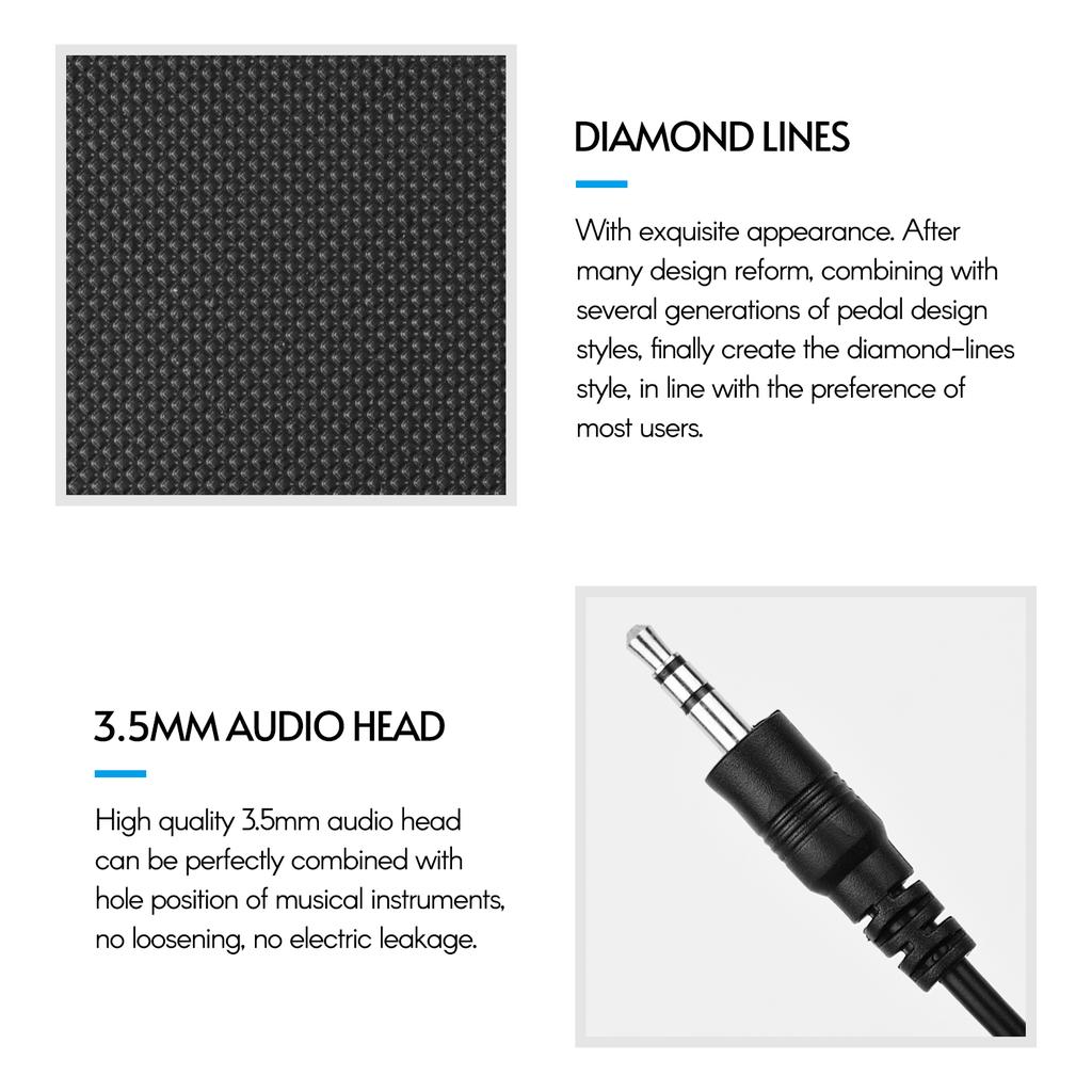 3.5mm Interface Compact Sustain Pedal Universal Dual Pedal for Musical Instruments Portable Folding Piano Electronic