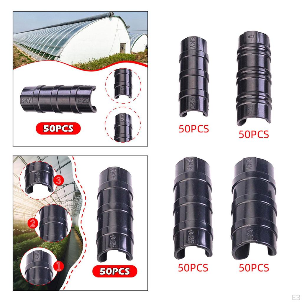 50 Pieces Greenhouse Film Clamps Frame Pipe Tube Clamp Reusable Fixing Buckle Shading Net Fixed