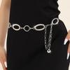 Women Waist Chain Waistband Metal Decorative Belly Casual Body Jewelry Silver