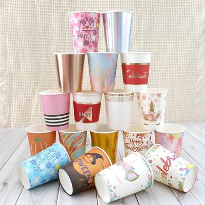 Colorful Disposable Paper Cups - Party Decorations for Birthdays & Events