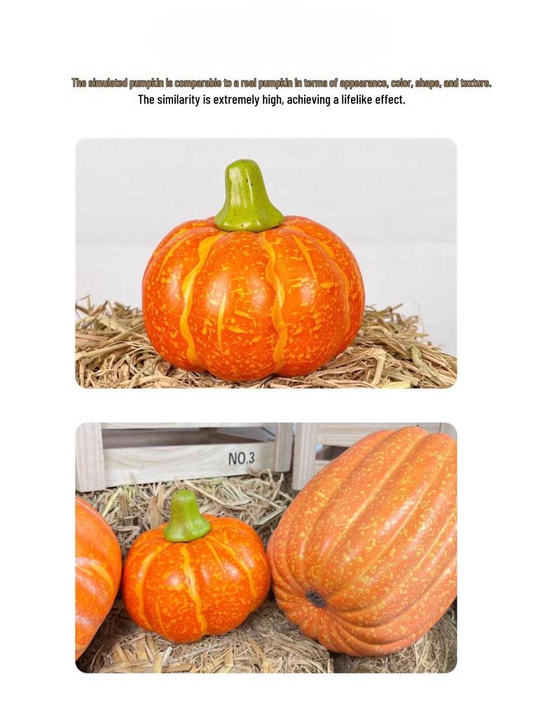 Pumpkin Harvest Festival Props: Farmhouse Halloween Decoration for Mall Displays and Room Ornaments