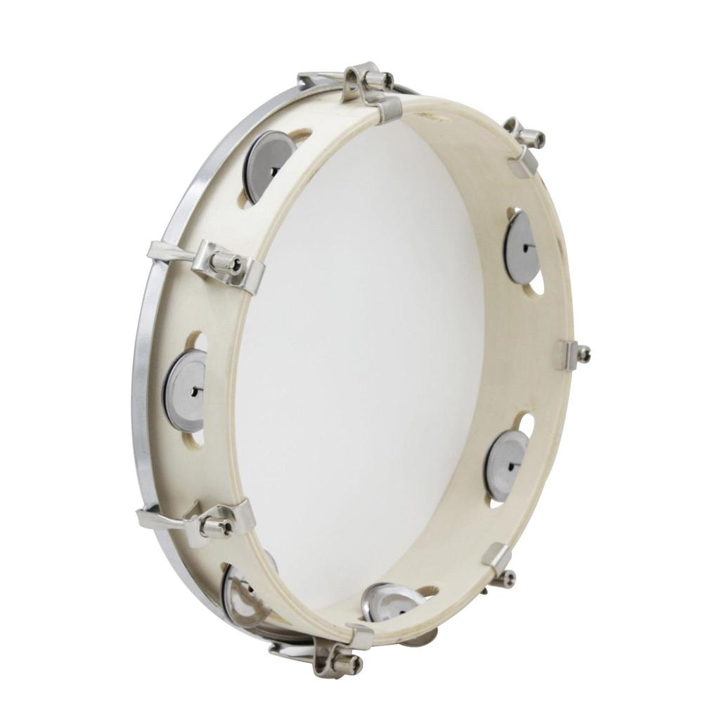 10-Inch Wooden Hand-Shaken Tambourine Drum for Children's Dance and Early Education Orff Percussion Instruments