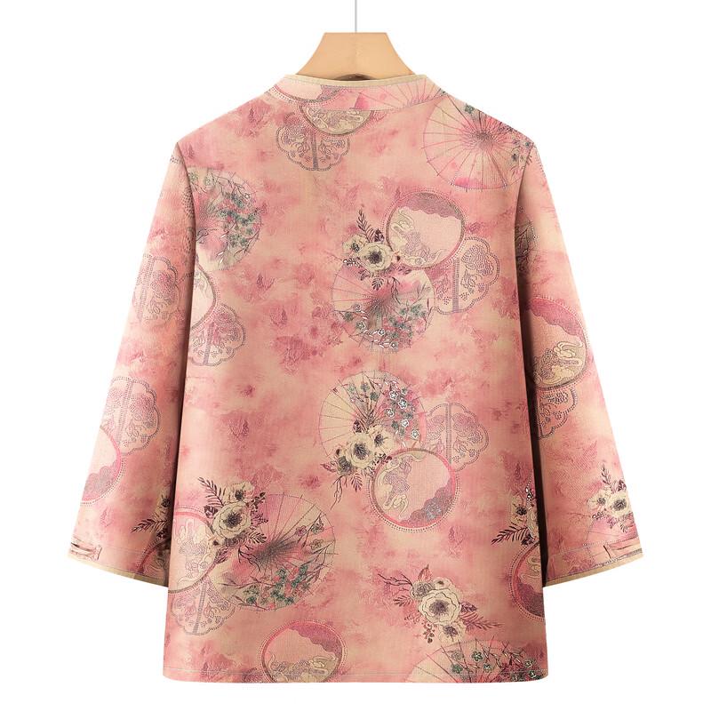 Elegant New Chinese Style Floral Print Blouse for Women