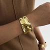 2024 New Fashion Round Wide Grain Bangle Irregular Alloy Open Bracelet Women Gold Silver Creative Handmade Bracelets