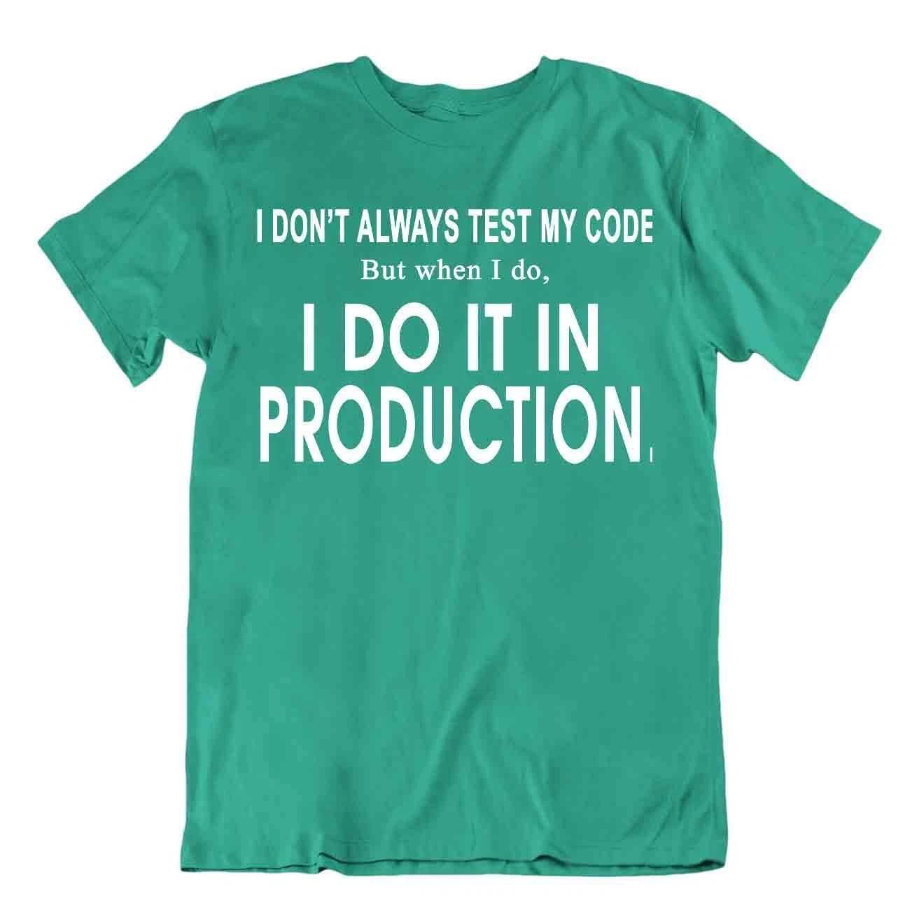 Testing Code Tshirt Programmer Production T-Shirt Science Tee Shirt S