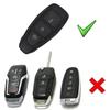 Carbon Fiber Soft Silicone Key Fob Cover For Ford 11-17 Fiesta, 12-17 Focus, etc