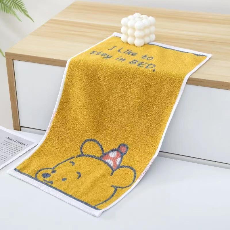 Dětský ručník z čisté bavlny s kreslenou výšivkou - Měkký a savý, Ideální pro domov, školu a školku