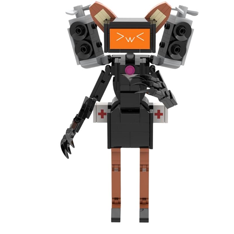Flame Titan Audio Magnet Skibidi New Series Toilet Man Drill Male traffic Light Battle-Axe Revenge Titan Building Blocks Set