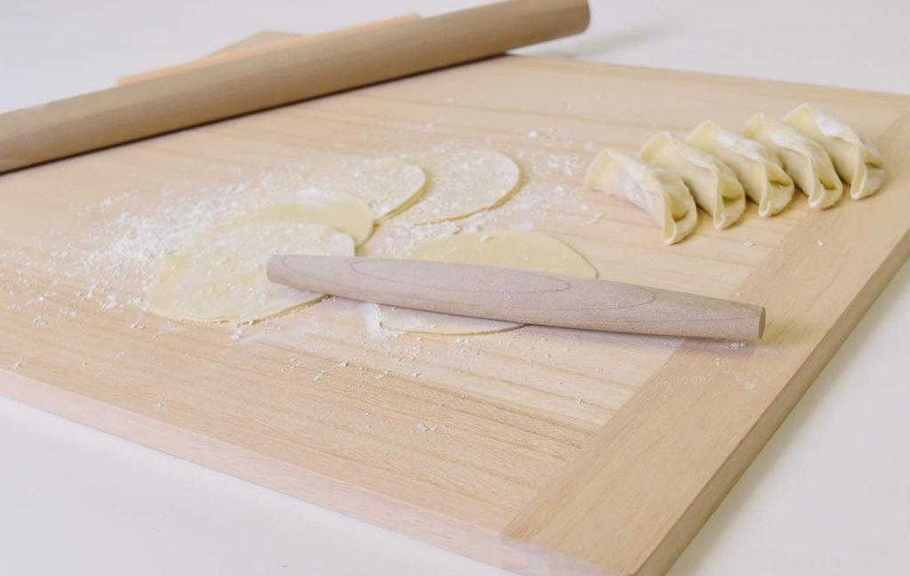 Kiso crafts Deska do gotowania Wałek do ciasta Wykonany z Paulowni, wałek do ciasta gyoza, 50 x 40, również do robienia ciasta udon i soba, Japonia, drewniany,