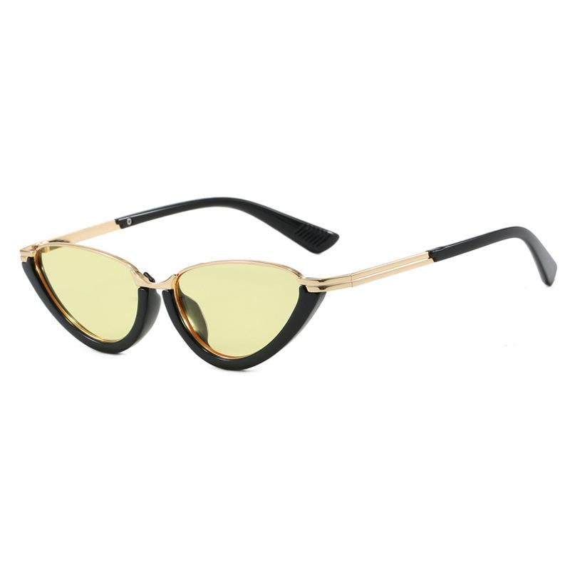Nieuwe Retro Halve Frame Kattenoog Dames Zonnebril UV400 Luxe Verloop Trendy Kleuren voor Straatfotografie Alles te Combineren