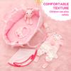 10Pcs Doll Clothes Set Portable Baby Doll Accessories with Bassinet Diaper Pacifier Feeding Bottle for Children Toddler Girl Boy
