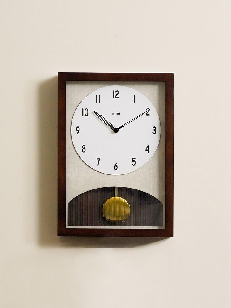 Reloj de Pared Retro Wonder Ainobia Ormi Reloj de Madera Silencioso con Péndulo