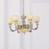 1/12 Miniature Chandelier Lamp Model Figurine Furniture For Doll House Living Room Decoration With Realistic Design