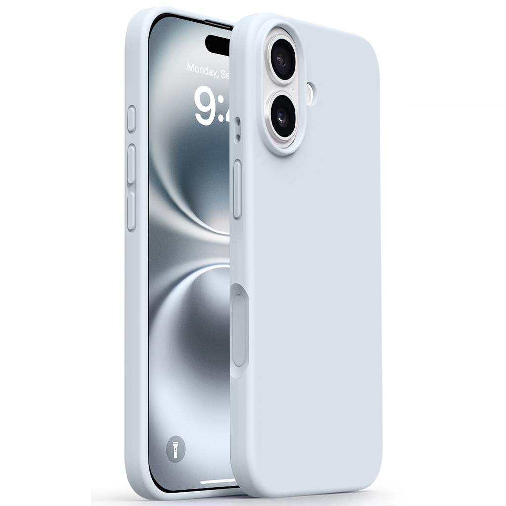 Voor iPhone 17 Hoes Zachte Microfiber Voering Vloeibare Siliconen+PC Telefoonhoes