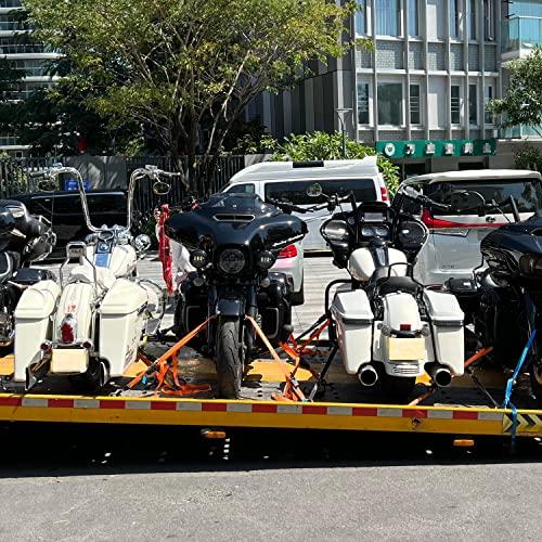 AWELCRAFT Spanngurte mit Ratsche, 700 kg Bruchlast, GS-zertifiziert, 4er-Set, 5 m lang, 25 mm breit, Zurrgurte, Ladungssicherungsgurte, Sichert und S