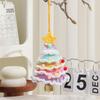 Knitted Christmas Tree Hanging Pendant Decoration With Bell Accent Party Car Interior Decoration