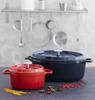 Invicta INVICTA Cast Iron Enamel Pot 20cm IH Compatible Round Casserole Made In France Ruby Red PUV402200